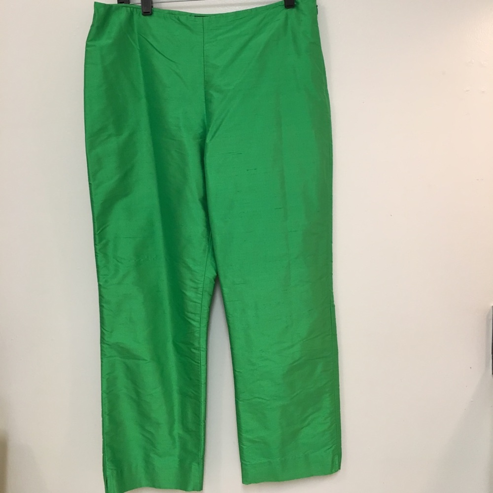 Lauren Ralph Lauren green silk pant