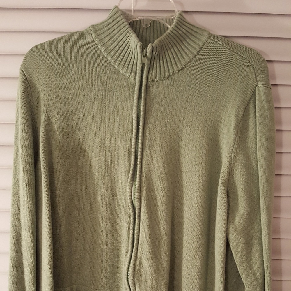 Woman's Light Green Cardigan - Picture 2 of 4