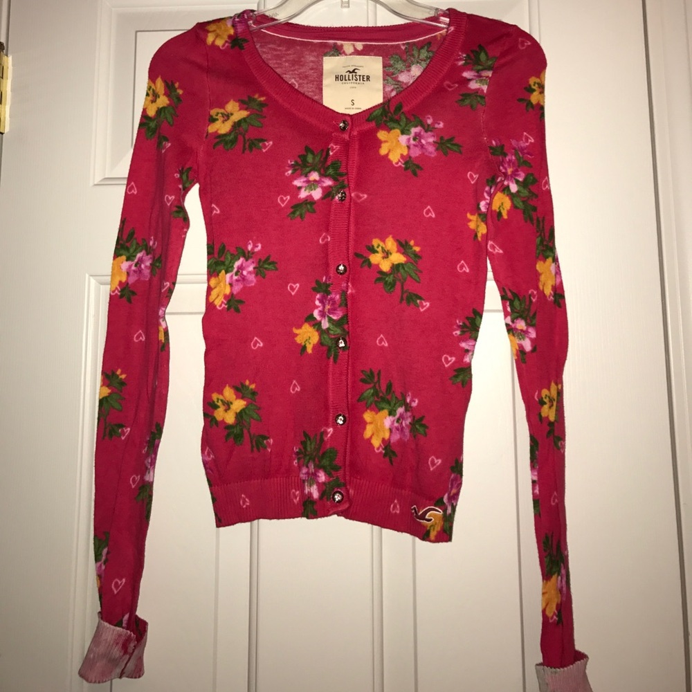 Hollister floral sweater
