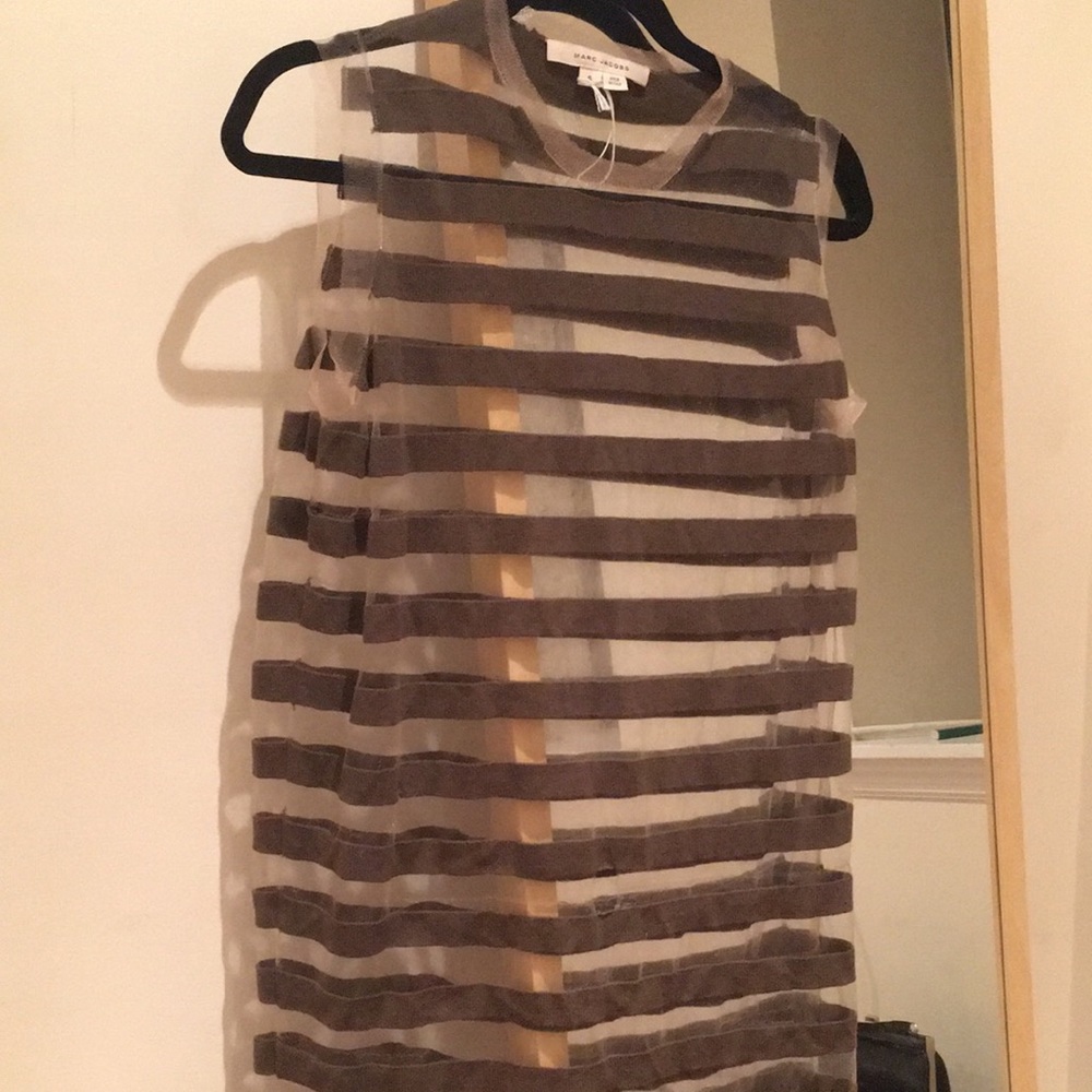 Marc Jacobs sheer velvet dress top