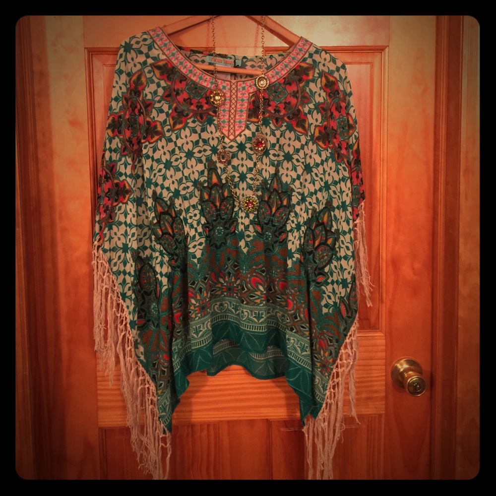 Brand New Flying Tomato Tunic Top w/ Fringe