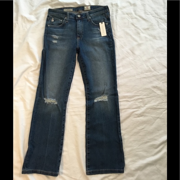 AG Stacy mid-rise straight jeans size 27 NWT - Picture 2 of 3