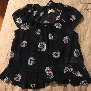 Abercrombie & Fitch Sheer Floral Blouse