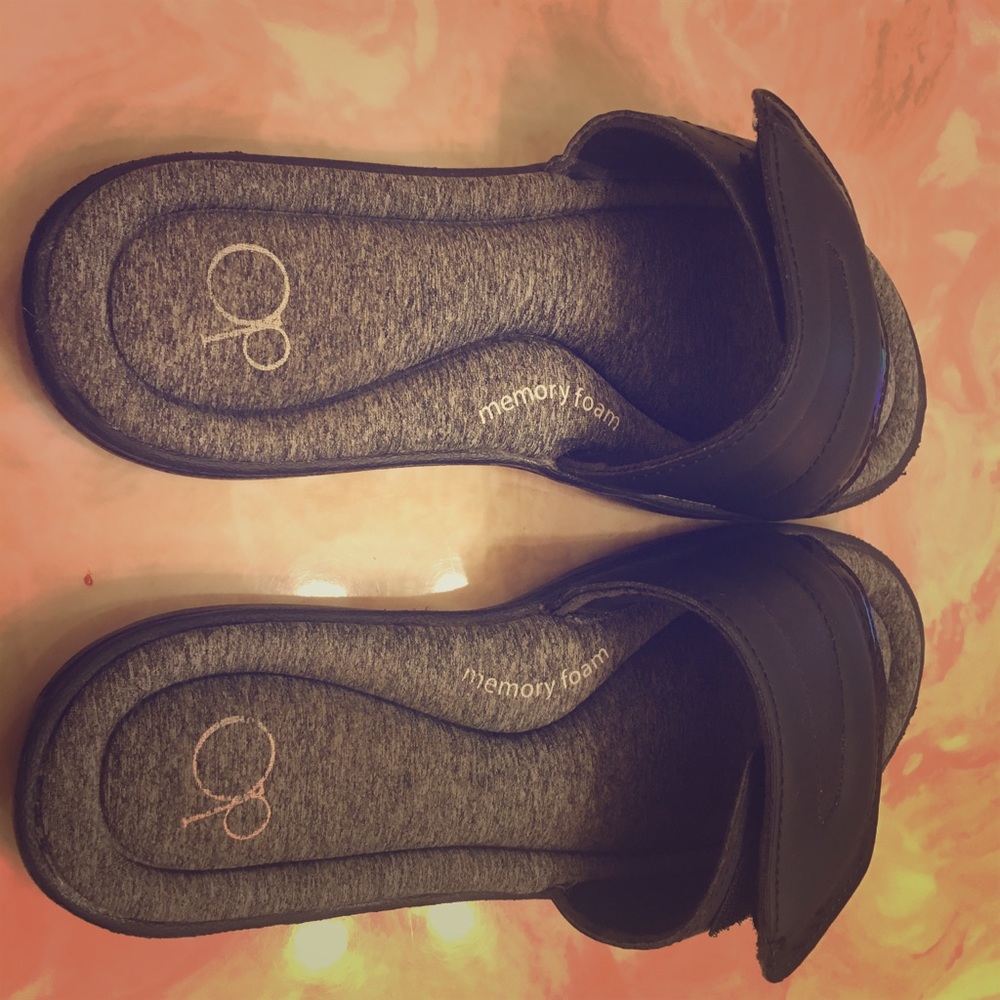 Op Memory Foam Black and Grey Sliders