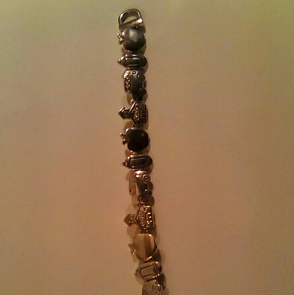 Silver Toned School Themed Bracelet - Picture 3 of 3