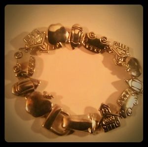 Silver Toned School Themed Bracelet