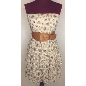 CUTE FLORAL RUFFLE DRESS