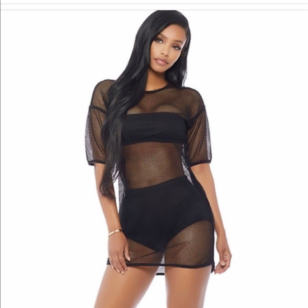 Net mini dress