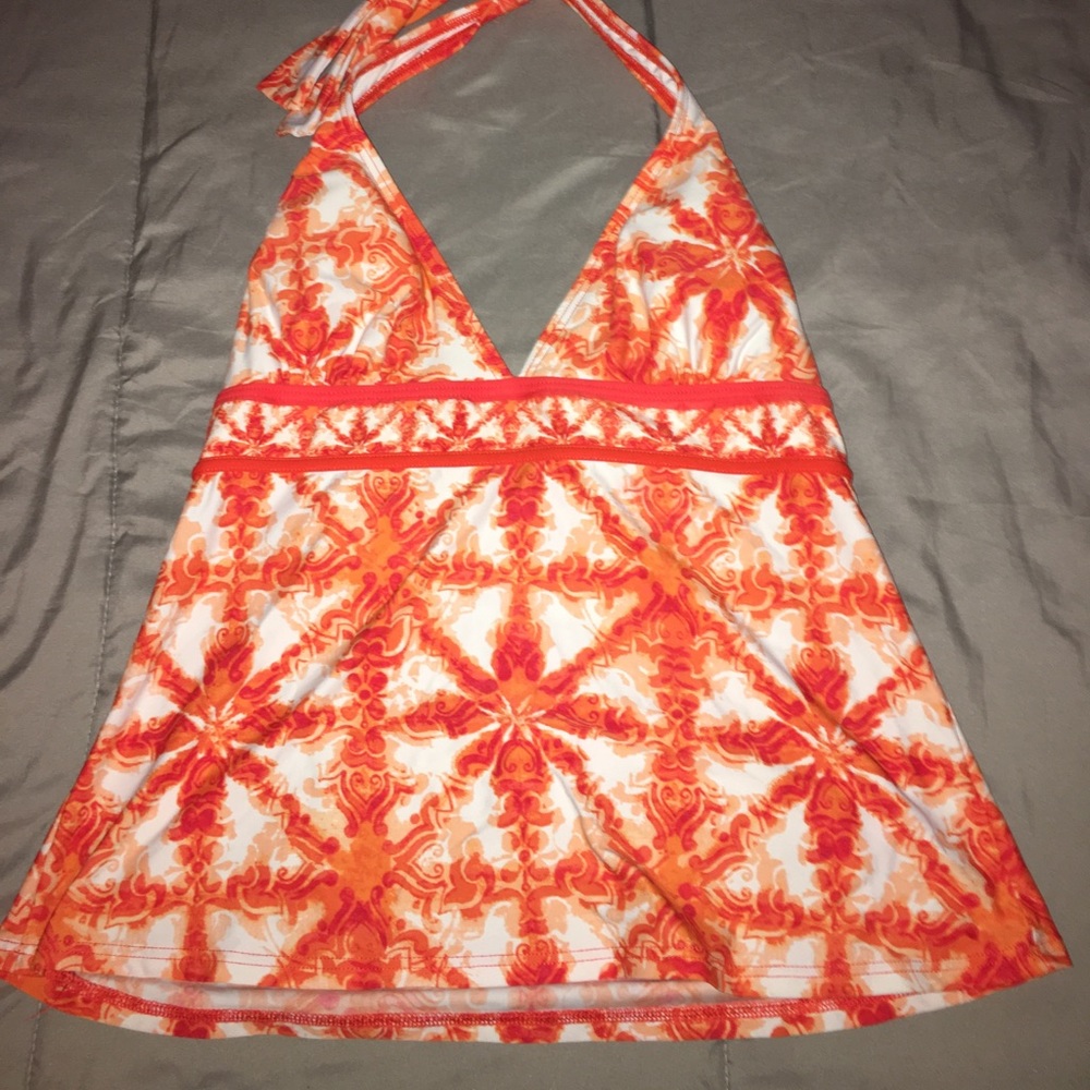 Michael Kors orange&white tankini top!