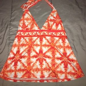 Michael Kors orange&white tankini top!