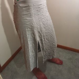 Horny Toad Grey Midi Skirt w/Slit Size M