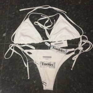 WHITE RIBBED FRANKIE BIKINI