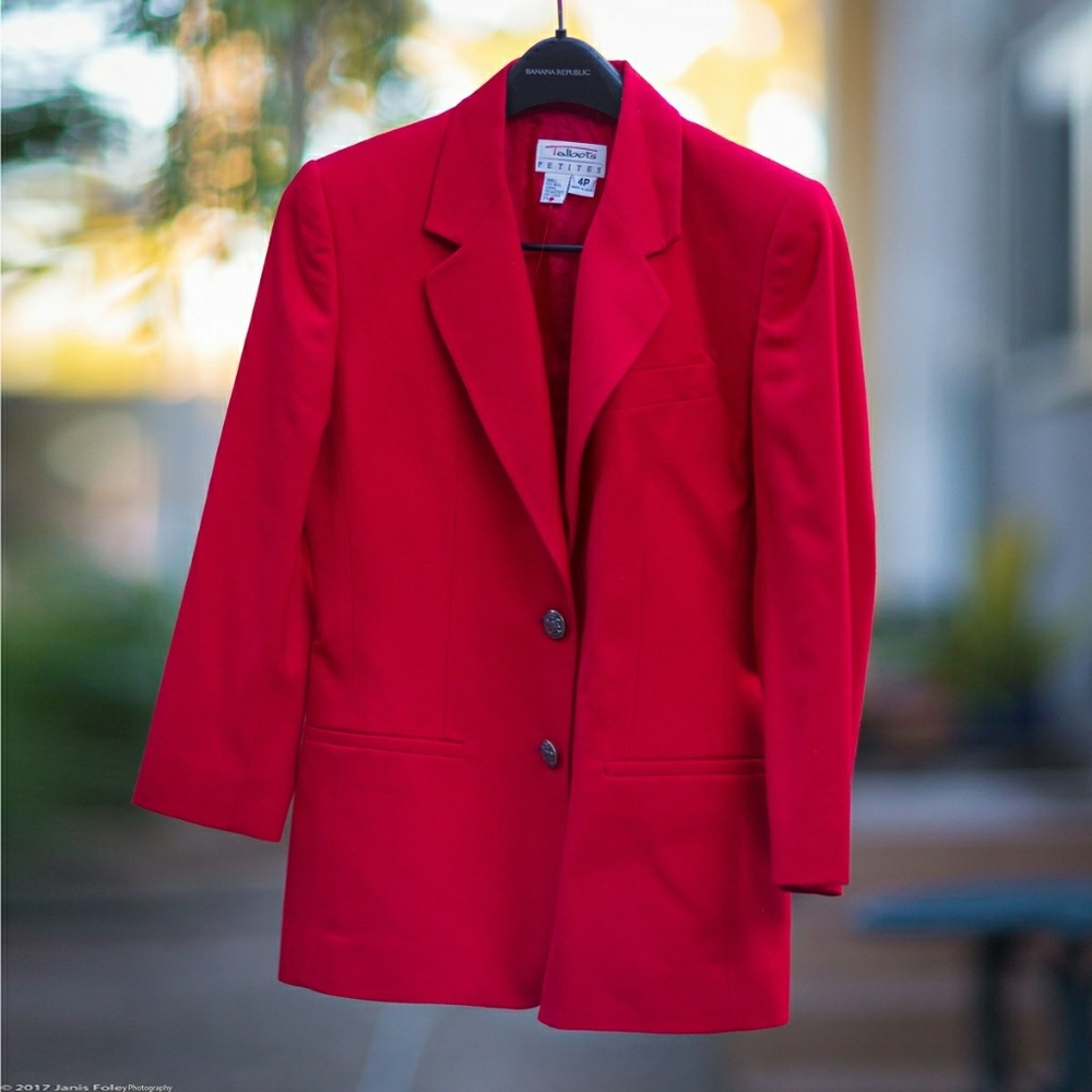 Beautiful Bright Red Talbot Petites Jacket Size 4P