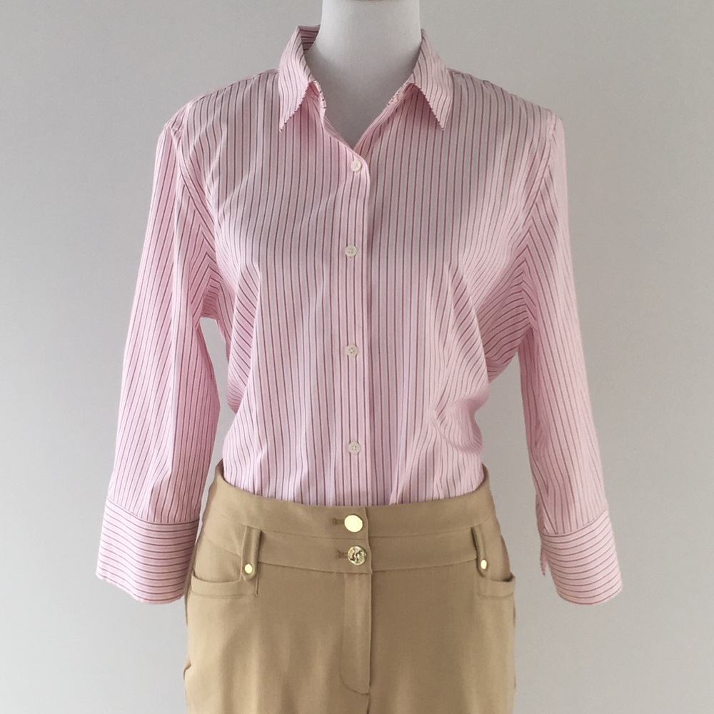 ⤵️PRICE DROP‼️Never worn! Pink Striped Dress Shirt