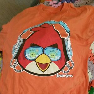 Boys Angry Birds Shirt Sz L