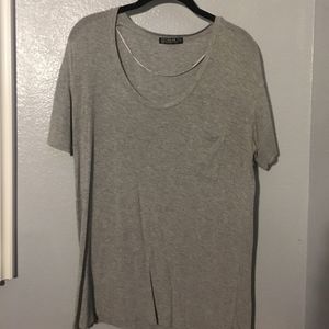 Grey cozy scoop neck t-shirt
