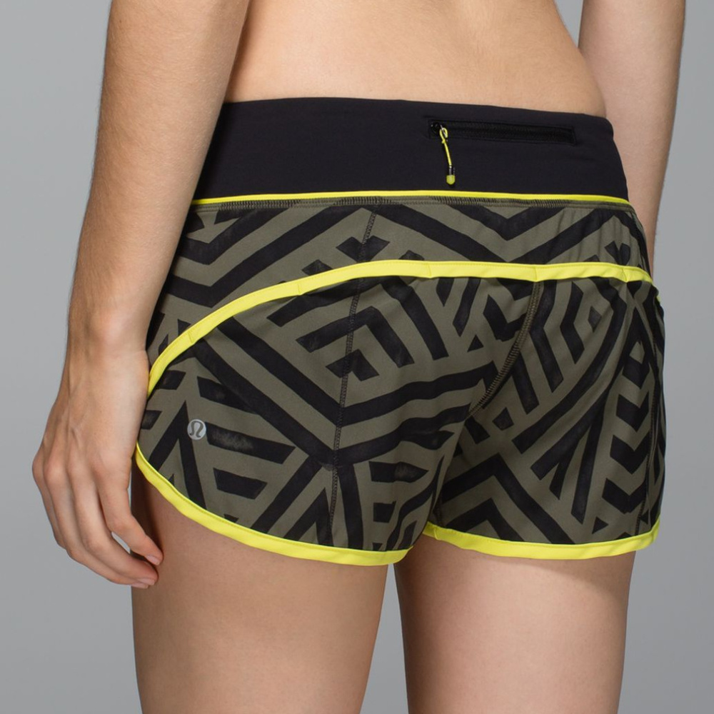 Lululemon Chevron Shuffle Split Pea Speed Shorts