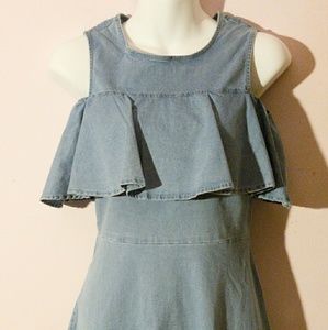 Denim Cold Shoulder Dress