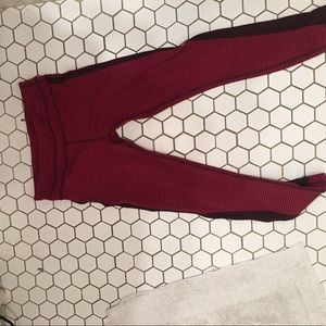 Striped full length lululemon leggings