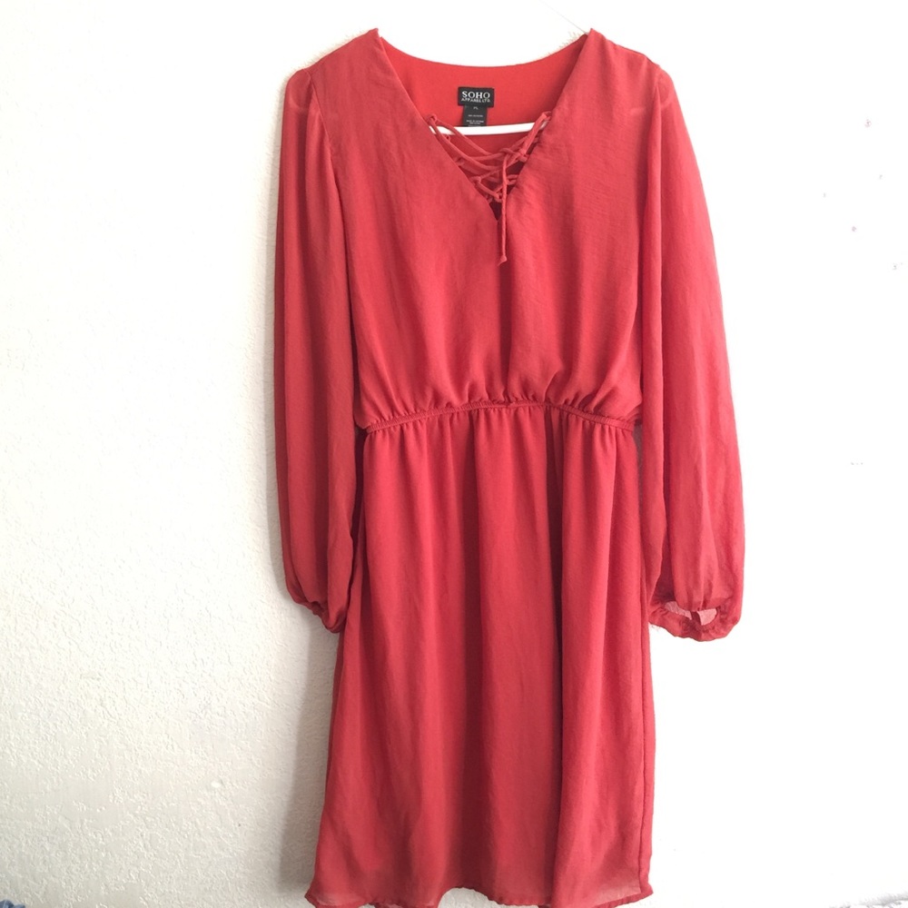 Dark orange summer dress