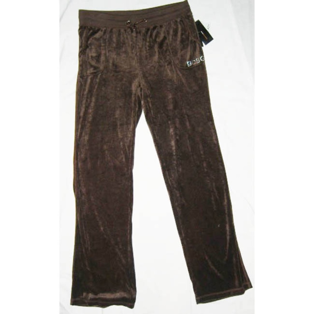BCBG Maxazria Brown Velour Lounge Pants Sz X-LARGE