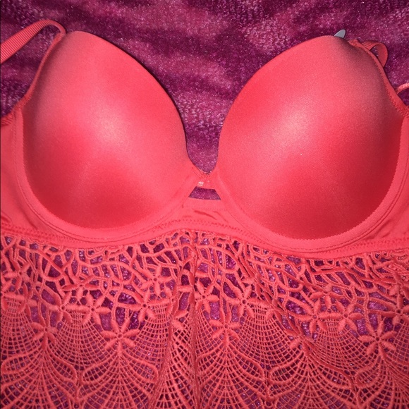 Brand new with tags Coral orange lace bra - Picture 6 of 7