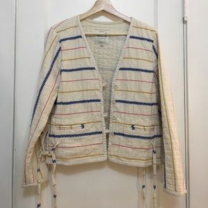 NWOT Madewell Quilted Side-Tie Jacket