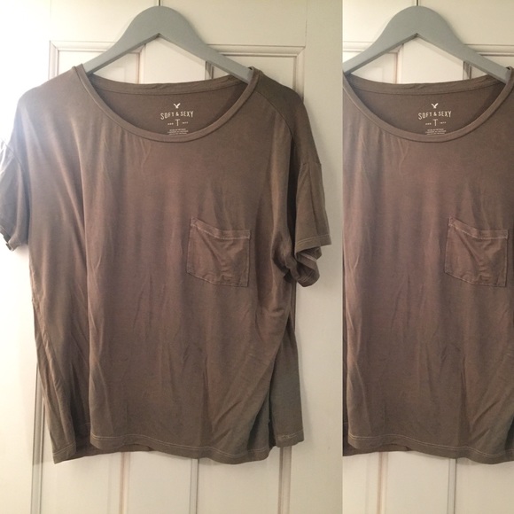 American Eagle Outfitters Tops - American Eagle Olive Green Shirt