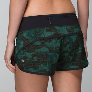 Lululemon Green Manifesto Script Speed Shorts