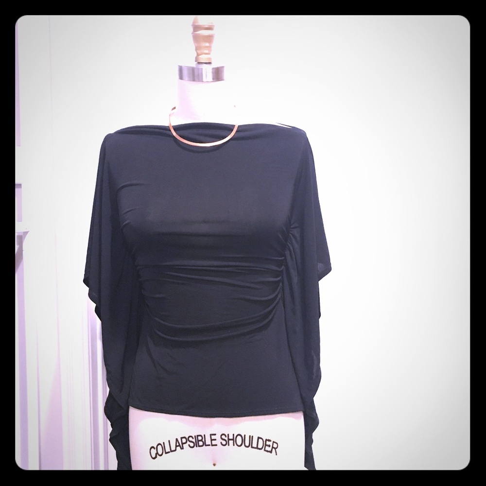 Max Studio Black batwing top
