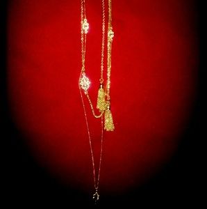 Gold Drape Chain Necklace