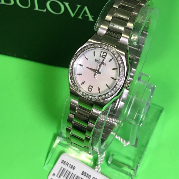 Authentic Woman\'s bulova wrist watch Diamond Bezel main image 6