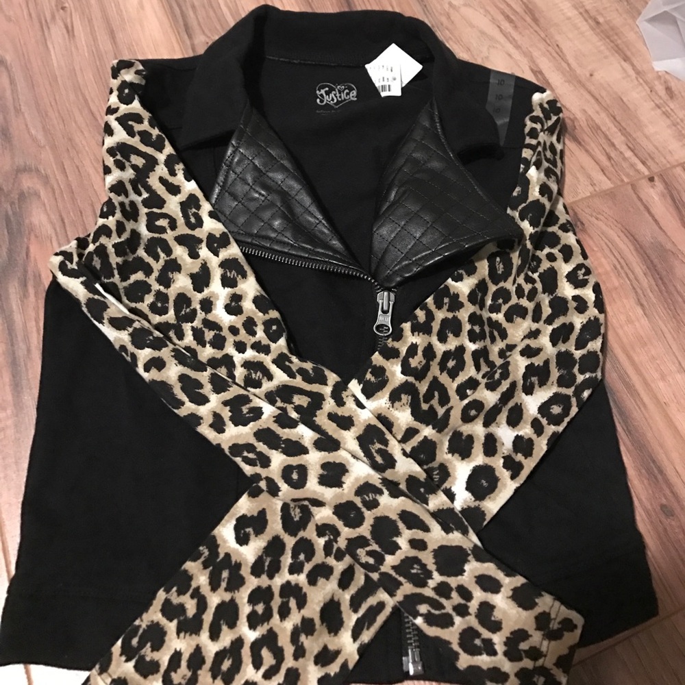 Justice Cheetah Print Jacket