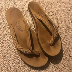 Rainbow Braided Sandals- Lightly Worn