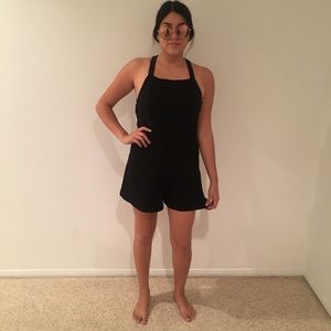 Strappy black romper