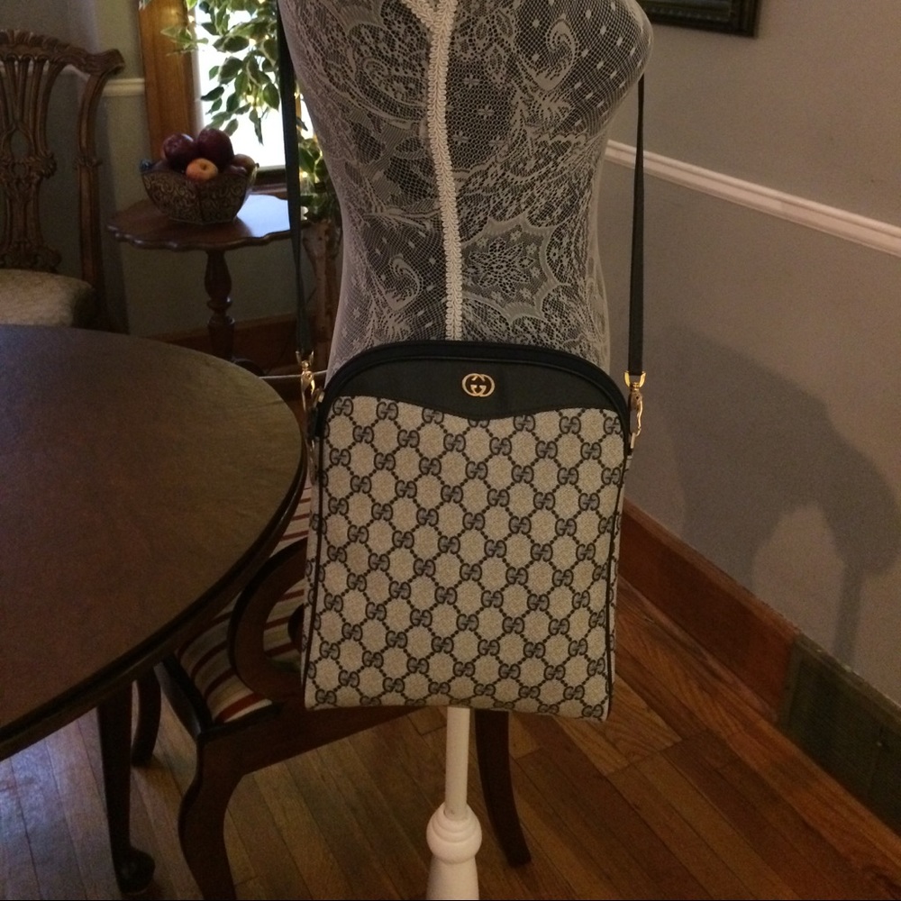 Authentic Gucci Navy Handbag