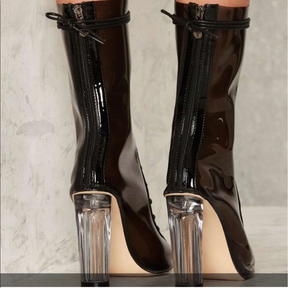 Caps Robbin Black Clear Heels - Picture 3 of 3