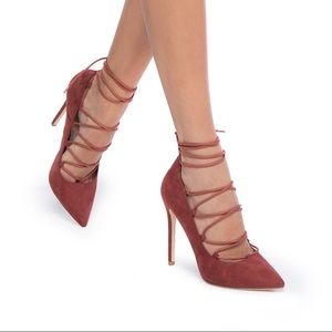 Pink strappy heels. Make an offer!