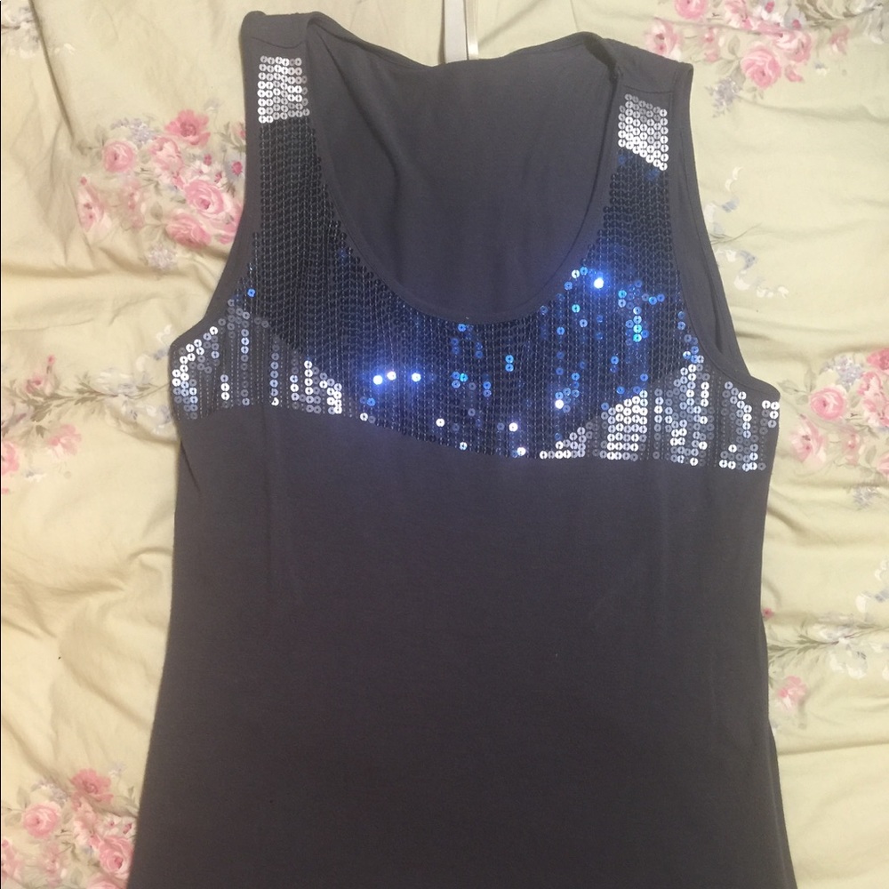 Sequined tank top