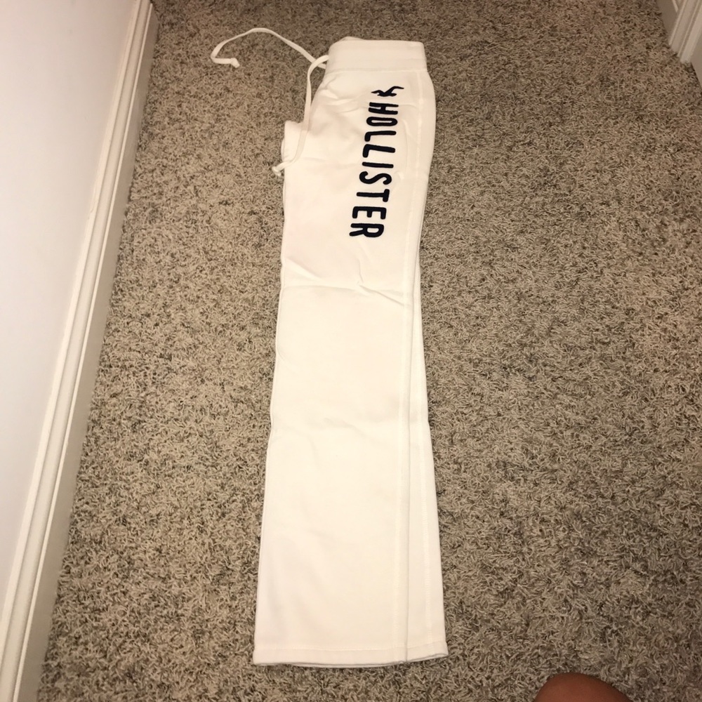 Hollister white sweatpants.