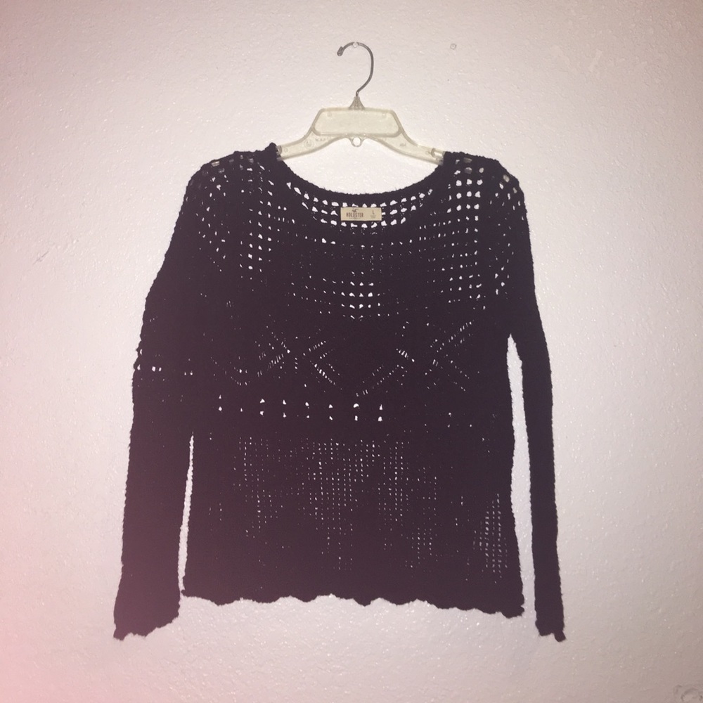 Hollister black knit sweater