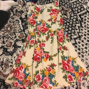 Ivory skater dress with flowers