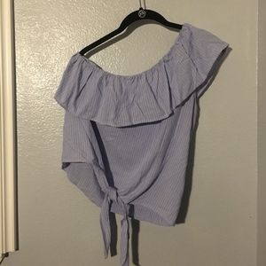 One Shoulder Ruffle Top