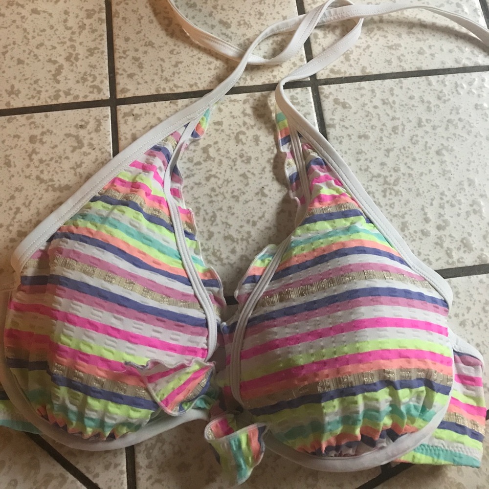 Victoria's Secret Striped Swim Top