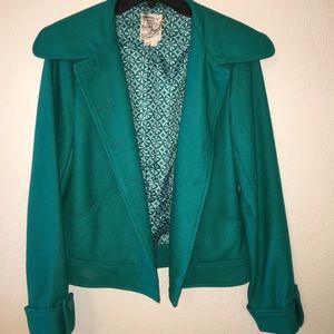 Emerald green pea coat