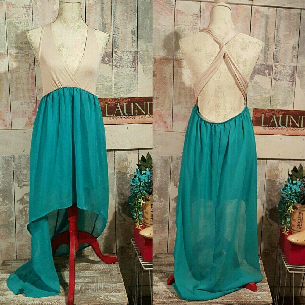 Maxi Sundress Boho Halter Dress Size M