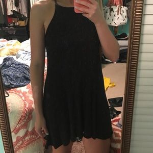 Simple ribbed black dress