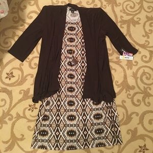BRAND NEW dress attached with cardigan