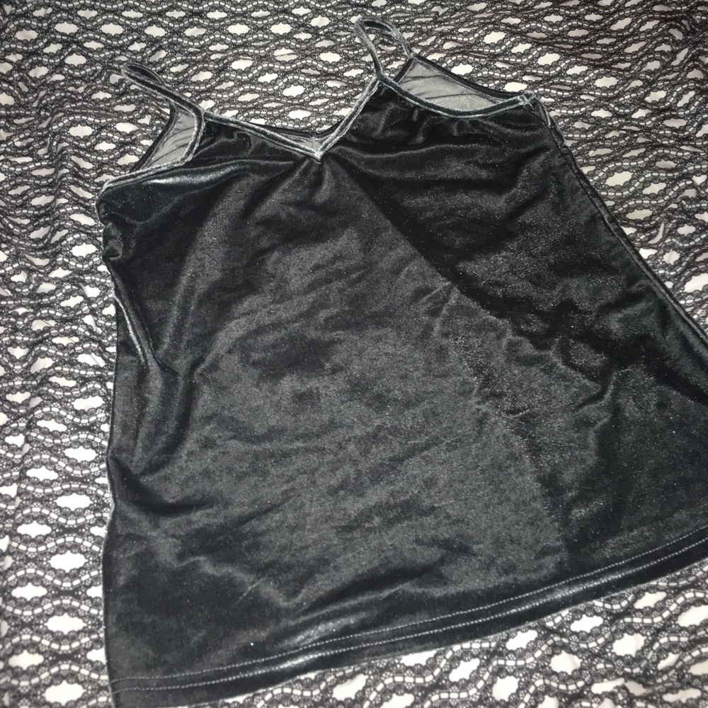 Blue velvet tanktop