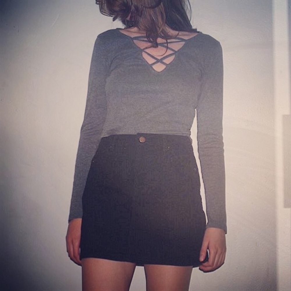 Cropped Cross Front Top